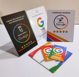 Tùy chỉnh cá nhân Acrylic NFC bảng đứng 13.56MHz chip 213 không thấm nước PVC chất liệu Google xem xét NFC đứng tùy chỉnh - Product Image 2