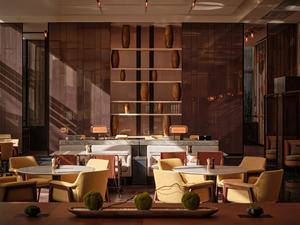 Ensemble de mobilier de restaurant commercial en bois massif, banquette, salle à manger, bar, salon, design rétro - Product Image 3