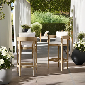 Juegos de jardín FERELY, muebles de teca de lujo para exteriores, muebles de jardín, silla de jardín, silla de Bar de madera maciza - Product Image 1