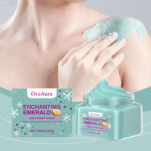Exfoliante corporal de azúcar de karité exfoliante hidratante Exfoliante para el cuidado de la piel blanqueador vegano orgánico personalizado - Product Image 3