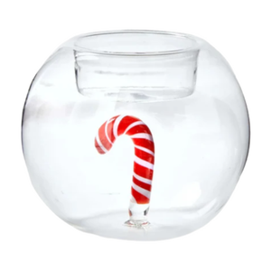 Portacandele <span class=keywords><strong>in</strong></span> <span class=keywords><strong>Vetro</strong></span> a Forma di Bastoncino di Zucchero 3D Personalizzato per Decorazione Tavola da Pranzo - Product Image 1