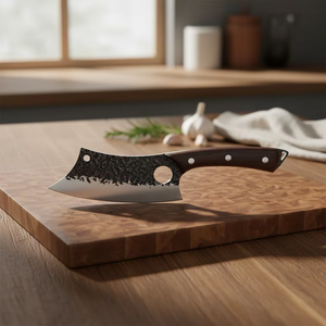 Couteau de boucher forgé en acier inoxydable à haute dureté avec manche en bois pour hacher les os - Product Image 6