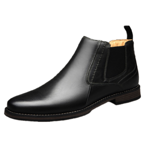 Botas de piel auténtica hechas a mano para hombre, bota <span class=keywords><strong>Chelsea</strong></span> para hombre - Product Image 2