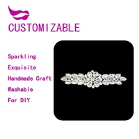Mini Applique Broderie Fleur Transparente en Strass, Patch Bijou pour Vêtements, Délicat, Fait Main, DIY, Lavable, en Plastique et Verre