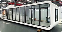Maison conteneur préfabriquée mobile en acier haute résistance, 20 pieds, 40 pieds, extensible, design moderne, étanche et ignifuge