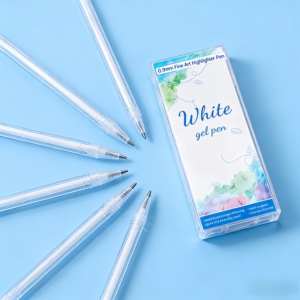 Ensemble de stylos surligneurs blancs en gel de 0,9 mm |   Pointe fine à forte couvrance pour l'illustration, le dessin, les projets artistiques scolaires et de bureau - Product Image 3