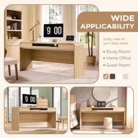 Table console en bois élégante et durable à 3 tiroirs avec des bords courbes lisses pour la décoration de la maison