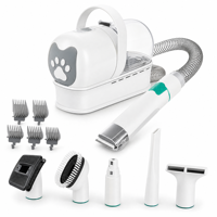 Kit de toilettage pour animaux de compagnie multifonctionnel 7 en 1 de 7 pouces en acier inoxydable personnalisé pour chiens et chats, pour la coupe et le rasage