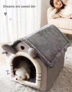 Nid de couchage chaud en peluche panier nid de chat lit maison chien maison doux lit pour animaux de compagnie pour chiens et chats - Product Image 6