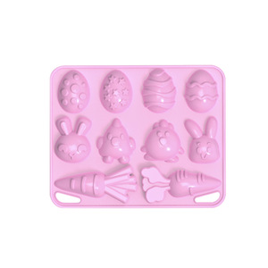 <b>Silicone</b> Chocolate Molds Easter Egg Series 10 Combinations Pink <b>Baking</b> Cake Mold Food Grade Oven Safe Dishwasher Safe - Product Image 3