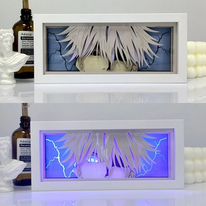 โคมไฟอนิเมะ 3 มิติ โคมไฟลายการ์ตูน โคมไฟเลเซอร์แกะสลักกระดาษ กล่องไฟ โคมไฟตั้งโต๊ะ ตกแต่งห้อง เหมาะสำหรับงานปาร์ตี้และเป็นของขวัญ - Product Image 1