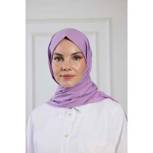 Bufanda de Algodón Puro Lila para Mujer, Teñido Liso, 100% Algodón, Ligera, Accesorio de Moda - Product Image 4