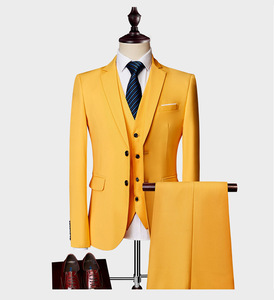 <strong>3</strong>-piece English Style Wedding Banquet Business Formal <strong>Suit</strong> Single-row <strong>Button</strong> Noly <strong>Suit</strong> for Men - Product Image 1