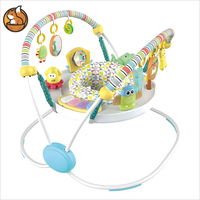 Chaise de saut multifonctionnelle en forme de V pour bébé à hauteur réglable et centre d'activité avec cadre en plastique