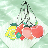 Désodorisant de voiture personnalisé en forme de fruits (citron, fraise, pêche) pour la décoration de voiture