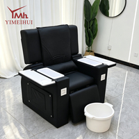 Chaise de manucure multifonctionnelle pour salon de beauté, chaise de pédicure électrique avec prises électriques intégrées et poche de rangement