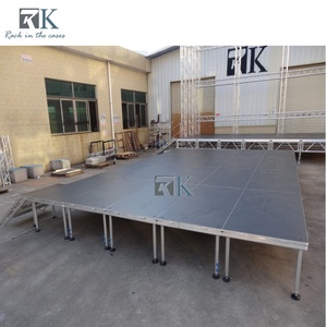 Wholesale Easy Install Outdoor Portable Stage Podium Concert Four Leg Aluminum Stage Height Adjustable Stage <b>Platform</b> for Event - Product Image 3