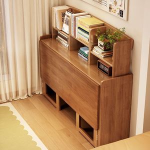 Bureau d'ordinateur pliable en bois massif, bureau d'étude extensible pour la maison, le bureau, la chambre d'étudiant, design moderne et simple - Product Image 3