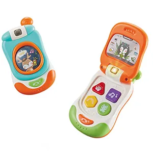 Kinderen Hoge Kwaliteit Early Onderwijs Speelgoed Fantasy Cartoon Muziek Mobiele Flip Telefoon Speelgoed W/Muziek & Licht Voor baby Kids