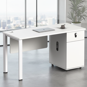 Muebles de <span class=keywords><strong>Oficina</strong></span> y Escolares Multifuncionales de Madera Maciza Modernos y Elegantes, Mesa de Profesor Duradera con Cajones para Personal Escolar - Product Image 1