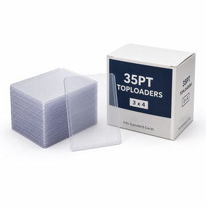 Lot de 25 protège-cartes rigides transparents 35PT 3x4 pour cartes de sport et cartes TCG - Product Image 1