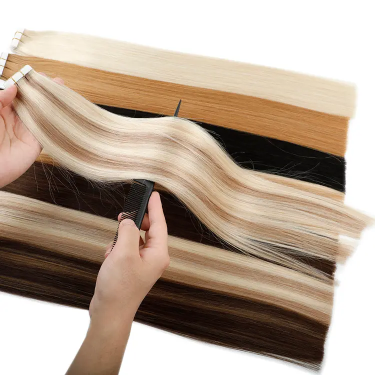 Кутикулы 12А Remy Выделите 26-дюймовую ленту для наращивания волос на упаковке для наращивания волос 100% человеческих волос