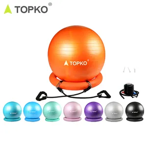 TOPKO — ensemble de ballons gonflables de 95cm en PVC, pour Fitness professionnel, exercices Anti-explosion colorés, Logo personnalisé avec support