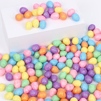 Oeuf en mousse de couleur de Pâques avec paillettes d'or brillant Big Diamond & Simulation Bird Produit en plastique acrylique et perles de lucite