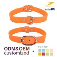 Collier pour chien personnalisé imperméable avec boucle ardillon ovale en métal argenté, rivet renforcé, réglable, couleur unie