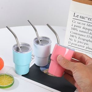 Custom 2Oz 3Oz Stainless Steel Eco-Friendly Insulated Mini Shot Tumbler <b>Straw</b> 6-Hour Thermal Insulation for Wedding Party Bar - Product Image 5