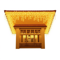 Guirlande de lumières de Noël 2026, rideau de lumières LED blanc chaud de 6 m pour décoration extérieure, mariage et fête