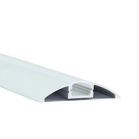 Profilé en aluminium 6063-T5 encastré pour LED, 57*10mm, extrusion pour bandes lumineuses LED, décorations, service de découpe