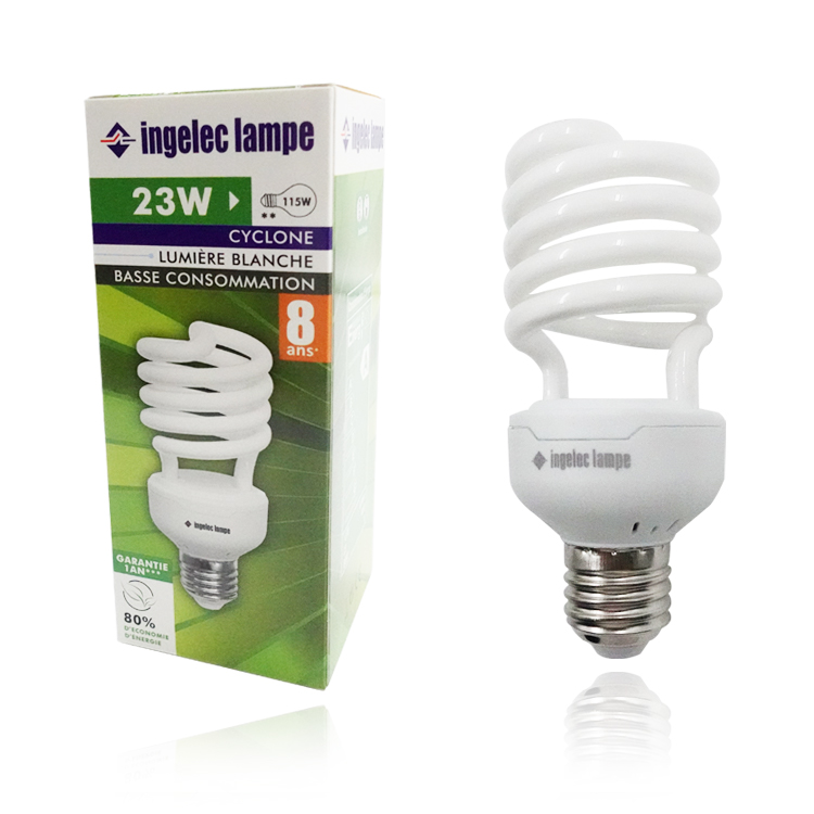 Ingelec AC güç 220v enerji tasarrufu yarım Spiral Spiral ampuller E27 23W 20W 15W beyaz 80 PC kapak aydınlatma ve devre tasarımı