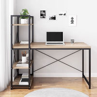 Gain de place coin support d'ordinateur portable assis debout étude écriture bureau en bois en forme de l cadre en métal bureaux