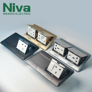 Prises coulissantes universelles standard personnalisées, 2 prises AC, type à poussée plate, prise de sol coulissante, prise encastrée en aluminium <span class=keywords><strong>WD15</strong></span> - Product Image 5