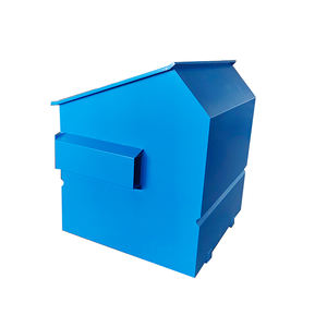 صناديق تحميل أمامية للمقطورة 6 Cbm صندوق قمامة خارجي رافعة شوكية - Product Image 3