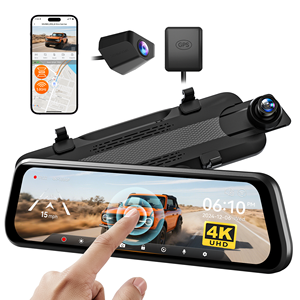 Caméra de tableau de bord WOLFBOX Dealer G930 à double objectif avant et arrière 4K 1080P avec écran tactile et vision nocturne sans carte SD - Product Image 1