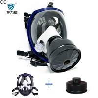 Masque à gaz intégral CF02 RD40 avec filetage 40 mm, filtre en silicone réutilisable et remplaçable de classe 2 pour applications multi-gaz, chimiques et industrielles