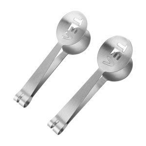 Tea Tongs 430 Stainless Steel Round Tea <b>Clips</b> For Tea Bag Household Multi Purpose Creative Minimalist Design Simple Style - Product Image 1