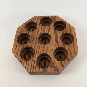 Super September Hot Unique handmade oak oil holder Octagon shape hold 10ml or 15ml bottles