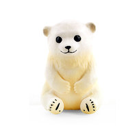 Modèle d'ours polaire mignon en PVC, simulation d'animal sauvage, pour décoration de meubles et ornements, pour la maternité et l'assemblage, vente transfrontalière