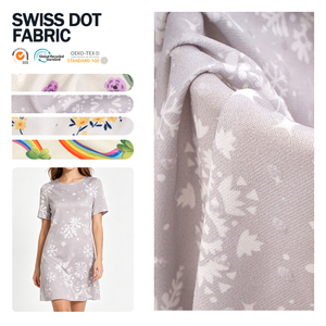 Tela ligera de punto suizo con estampado de puntos grandes, directamente de fábrica, para vestidos de moda. - Product Image 1