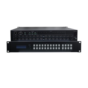 สวิตช์เมทริกซ์แบบไร้รอยต่อ 2K อินพุต/เอาต์พุต 16x16 สำหรับต่อวิดีโอวอลล์ รองรับเสียง 3.5 มม. โครงสร้างโลหะ ติดตั้งบนแร็คได้ - Product Image 1