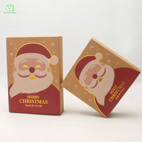 Boîte à tiroirs de Noël personnalisée avec doublure en éponge gaufrée pour cadeaux surprise de Noël et friandises pour enfants
