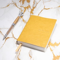 SIDAIXUE Mini-Stil Wasserdichter PVC-Umschlag Goldfolie Tagebuch A6 To-Do-Liste Planer mit Individueller Bedruckung