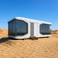 Capsule spatiale modulaire de luxe, conteneur préfabriqué, maisonnette Jiezhu Apple, entièrement aménagée, prête à l'emploi, installation CE
