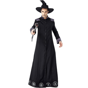 <span class=keywords><strong>Costume</strong></span> da Mago, <span class=keywords><strong>Stregone</strong></span> o Maghi per Adulti, Travestimento da Cosplay per Uomo, per <span class=keywords><strong>Halloween</strong></span>, Purim e Feste in Maschera, Nero - Product Image 1