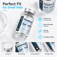Étiquettes pour flacons de laboratoire 2 ml 3 ml 5 ml, transparentes, imprimées avec code-barres, autocollantes, imperméables, pour flacons d'échantillons