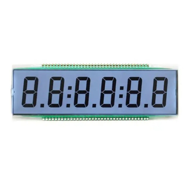 DETONE Custom 7 Segment 6-Digit Monochrome TN/HTN/VA/STN/FSTN LCD Display Module LED Backlight 500 Brightness 5.4" for Power