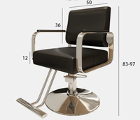 Chaise de barbier en cuir durable de haute qualité, très vendue, avec réglage en hauteur et rotation à 360 degrés pour salon de beauté et salon de coiffure